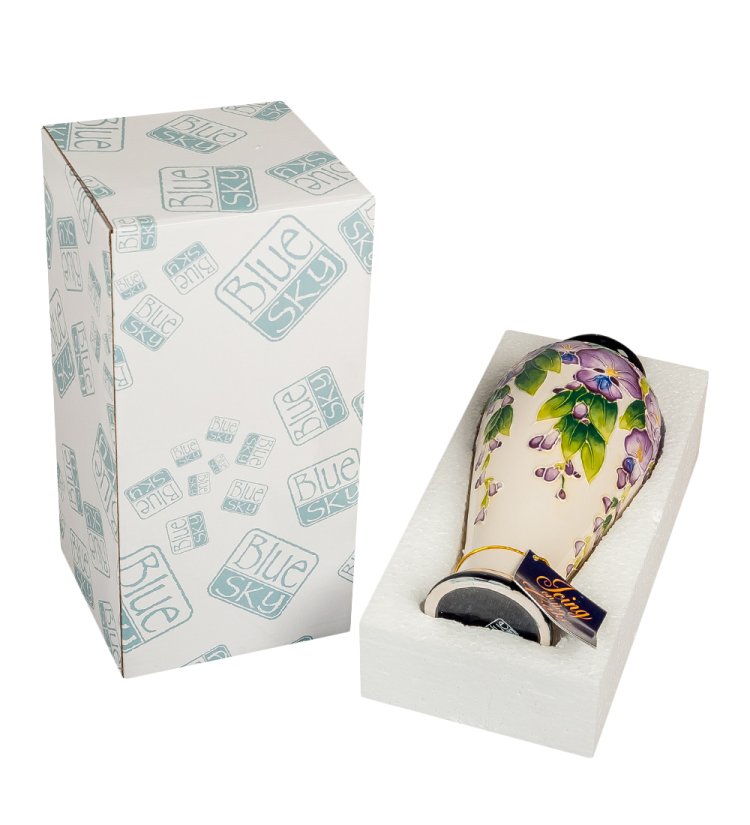 Маленькая Ваза для цветов Глициния Blue Sky BS- 34, фотография в упаковке