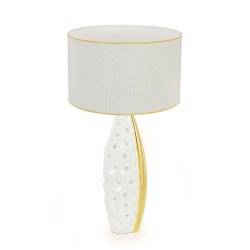 Белая высокая лампа с кристаллами Swarovski коллекция Tokio