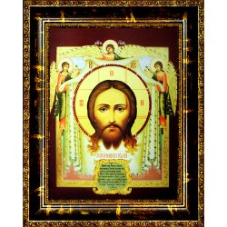 Икона с кристаллами Swarovski - Спас Нерукотворный