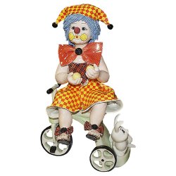 Статуэтка из фарфора Клоун на велосипеде