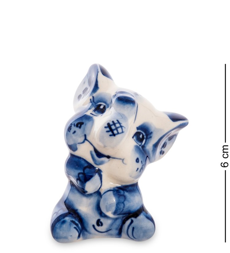 Статуэтка Слоненок Голубая гжель ГЛ-582