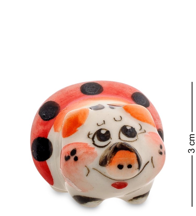 Фигурка маленький поросенок Цветная гжель ГЛ-501