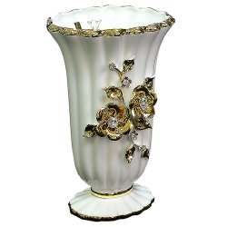 Ваза для цветов с золотым декором Flowers