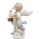 Статуэтка из фарфора Ангелочек музыкант с барабаном Pavone JP-16/ 9, фотография со спины