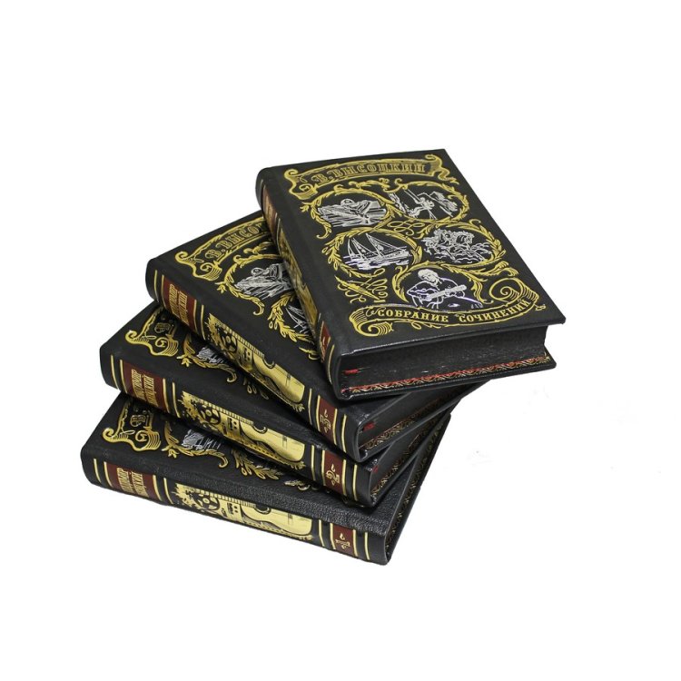 Книги в кожаном переплете Владимир Высоцкий - Собрание сочинений в 4 томах BG1305S, фотография сбоку