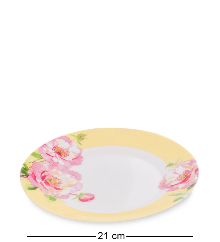 Чайный сервиз на 6 персон с тарелками Пионы Pavone JK- 83, фотография тарелки