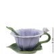 Чайная пара из фарфора с ложечкой Георгин Pavone CMS-07/ 3