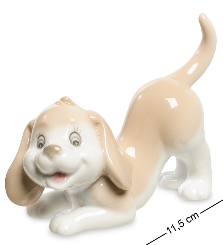 Статуэтка из фарфора игривый щенок Pavone JP-101/ 1
