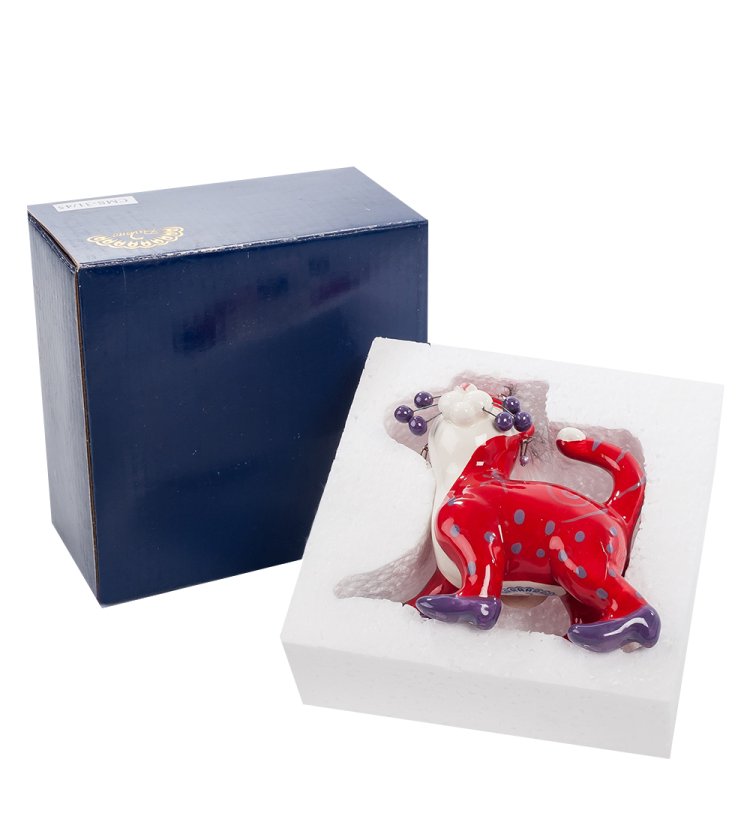 Фигурка из керамики Кэтти в вечернем наряде Pavone CMS-31/45, фотография в упаковке