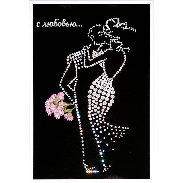 Картина С любовью... c кристаллами Swarovski