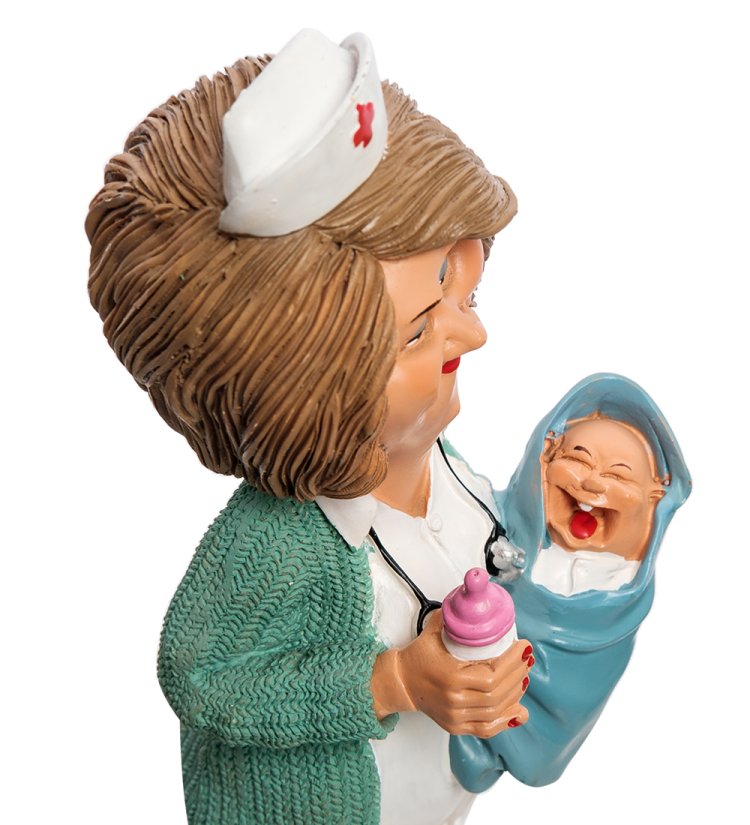 Статуэтка Врач с младенцем The Comical World of Stratford RV-716, вид профиль