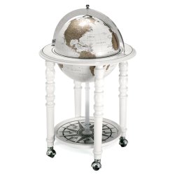 Глобус-бар с современной картой мира (White)