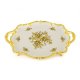 Поднос с ручками на ножках из керамики коллекция Fiori Gold Migliore De Luxe 27511, фотография сверху