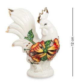 Статуэтка из фарфора Петух с золотым гребешком