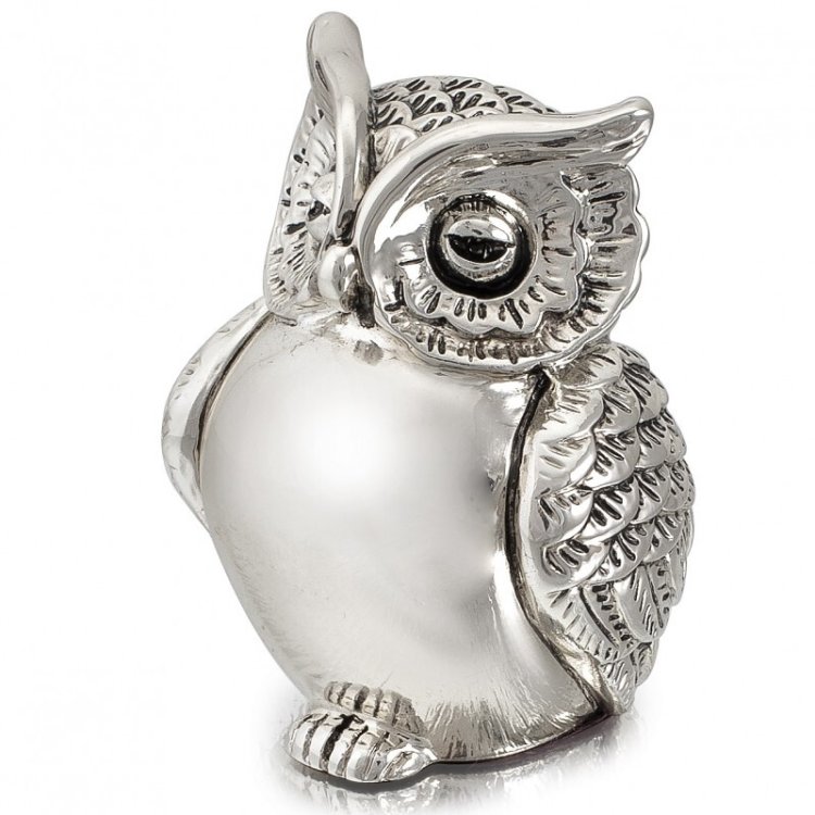 Статуэтка серебряная сова DSA Silver 7052, фотография сбоку