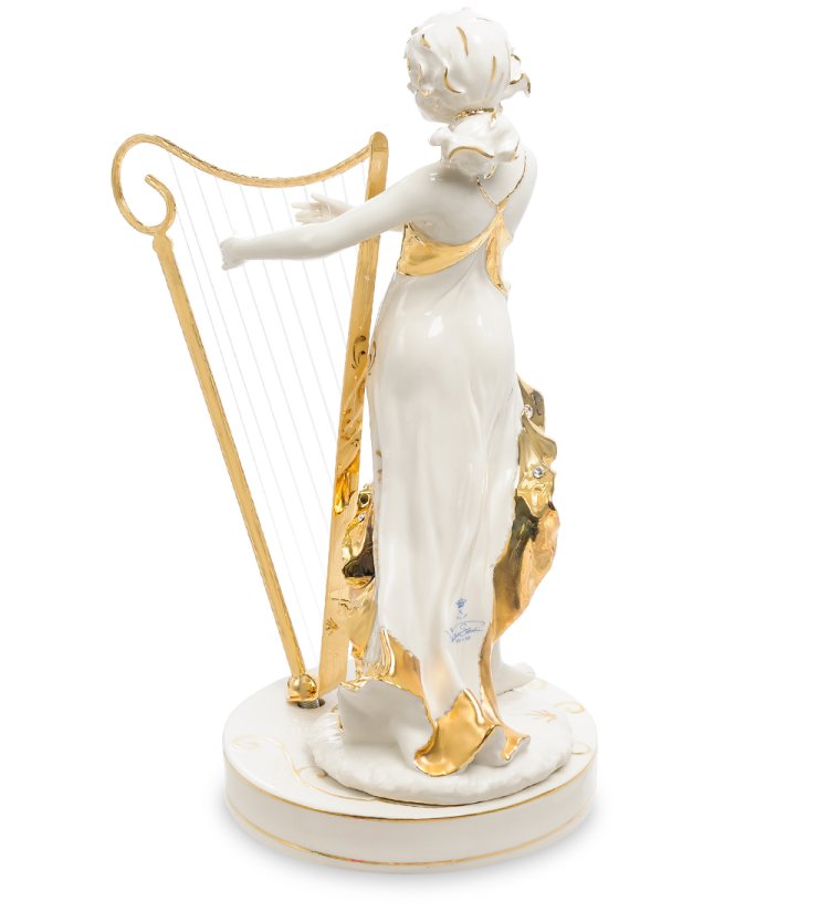 Статуэтка Девушка с арфой Sabadin Vittorio SV- 48, фотография со спины