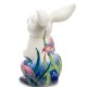 Статуэтка из фарфора Маленький Белый Кролик в цветах Pavone JP-262/ 6, фотография со спины