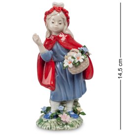 Статуэтка из фарфора Девочка Красная шапочка с цветами