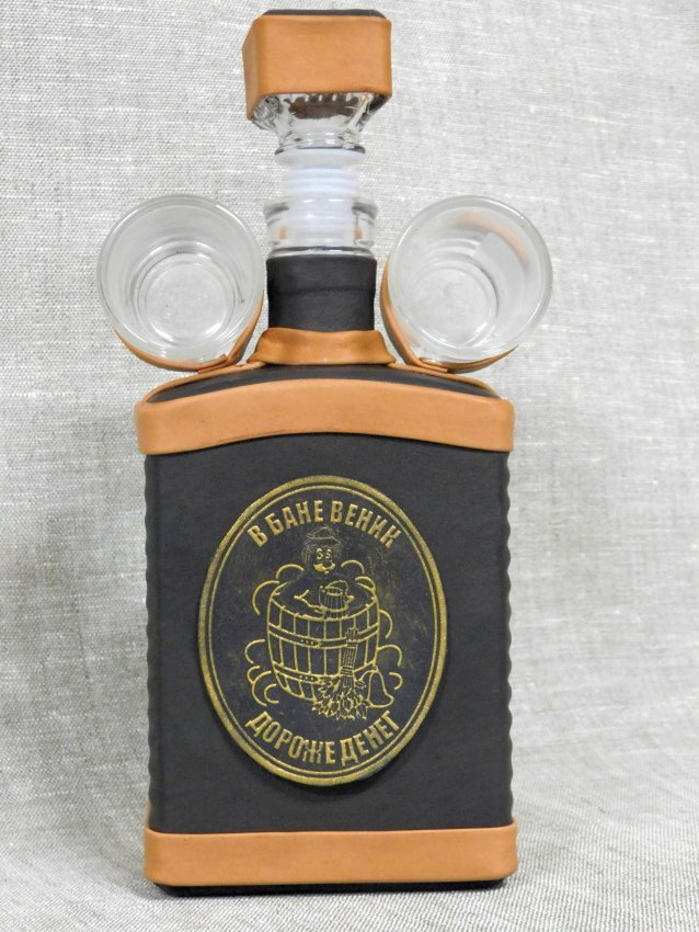 Графин для водки с рюмками в бане веник дороже денег Студия Маро ВП-218