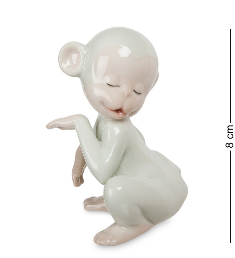 Статуэтка из фарфора Белая Обезьяна Pavone JP-81/1