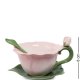 Чайная пара из фарфора с ложечкой Гибискус Pavone CMS-26/ 3