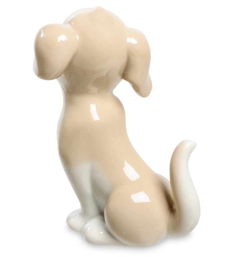 Статуэтка из фарфора веселый щенок Pavone JP-101/ 2, фотография со спины