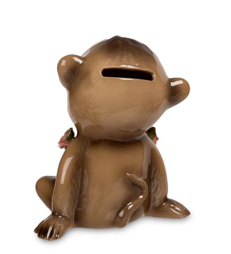 Копилка из фарфора Обезьяна Pavone CMS-60/14, вид сзади