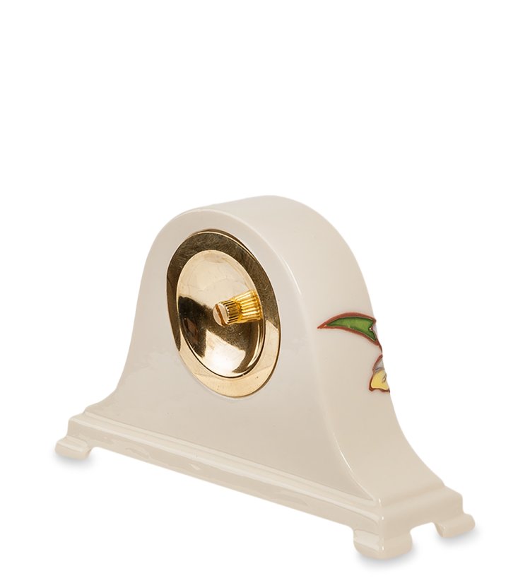 Настольные Часы из фарфора Ирисы Pavone JP-97/14, фотография сбоку