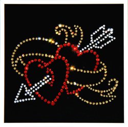 Картина Сердца с лентой c кристаллами Swarovski