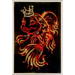 Картина Золотая рыбка c кристаллами Swarovski