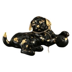 Статуэтка Лежащая Гончая (черная)