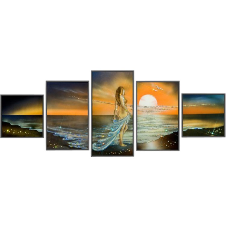 Картина Наяда морская нимфа c кристаллами Swarovski