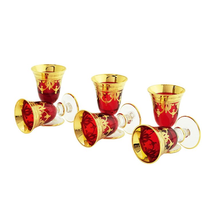 Набор рюмок на 6 персон Dinastia Rosso Migliori De Luxe 25632
