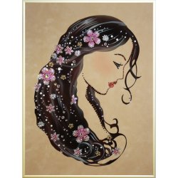 Картина Лесная нимфа c кристаллами Swarovski