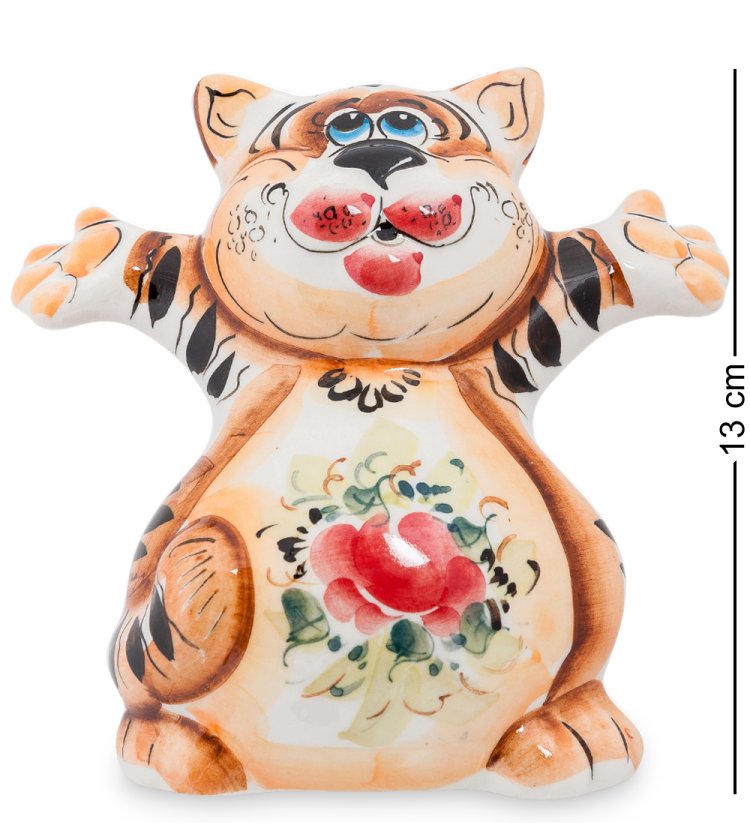 Фигурка Большой Кот Добряк Цветная гжель ГЛ-149 