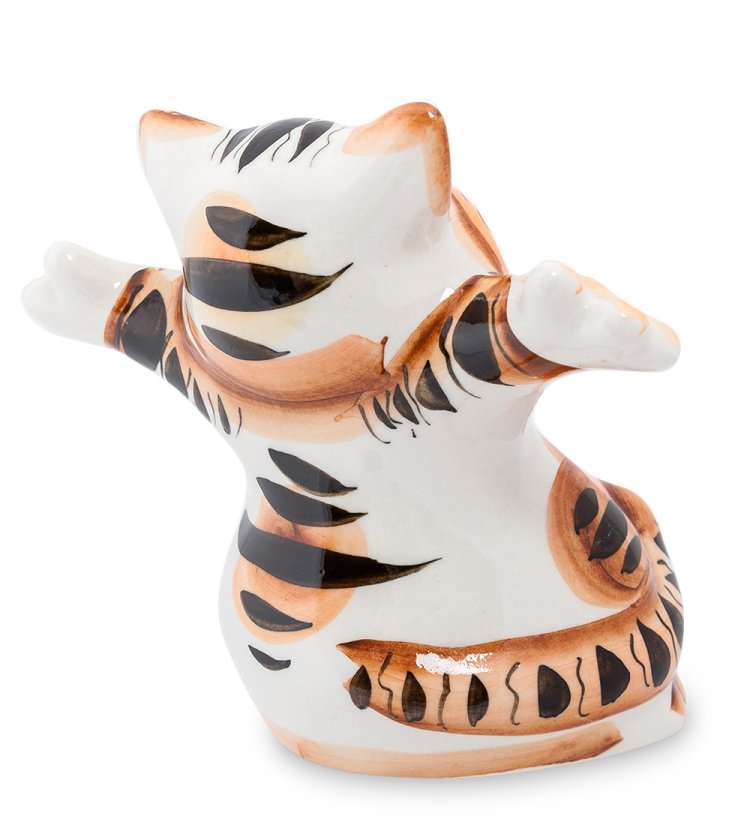 Фигурка Большой Кот Добряк Цветная гжель ГЛ-149, фотография со спины