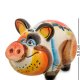 Фигурка Радостный свин Цветная гжель ГЛ-504