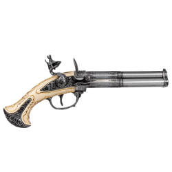Макет трехствольного Пистоля, системы Флинтлок, Франция 18 век