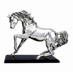 Статуэтка серебряной лошади Степной скакун