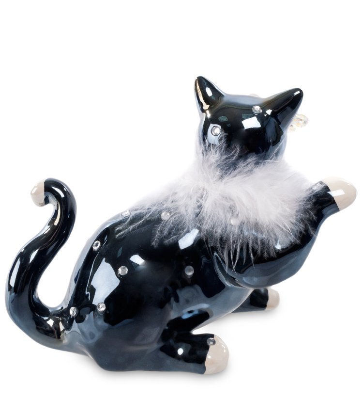 Статуэтка из керамики Кошка Ча-Ча Pavone CMS-31/23, фотография со спины