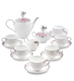 Чайный сервиз на 6 персон из фарфора Примадонна