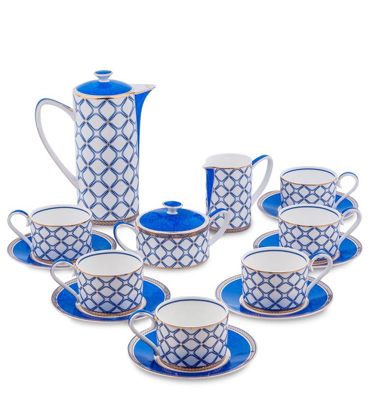 Чайный сервиз на 6 персон из фарфора Элегантность Pavone JK- 92