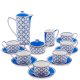 Чайный сервиз на 6 персон из фарфора Элегантность Pavone JK- 92