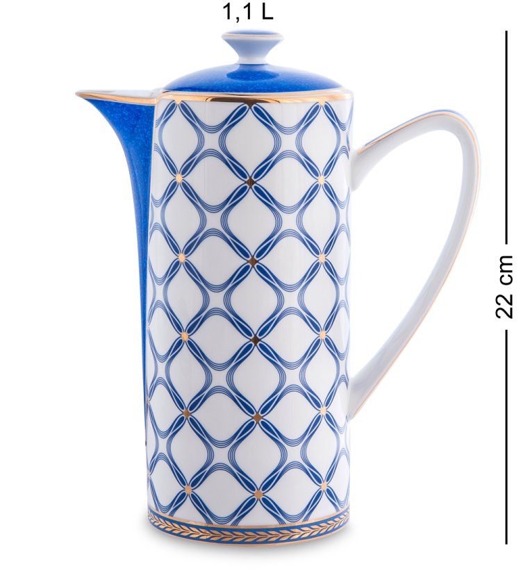 Чайный сервиз на 6 персон из фарфора Элегантность Pavone JK- 92, фотография чайника