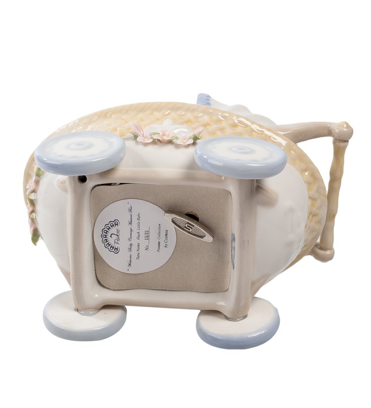 Музыкальная фигурка из керамики Голубая Коляска Pavone CMS-15/31, фотография снизу