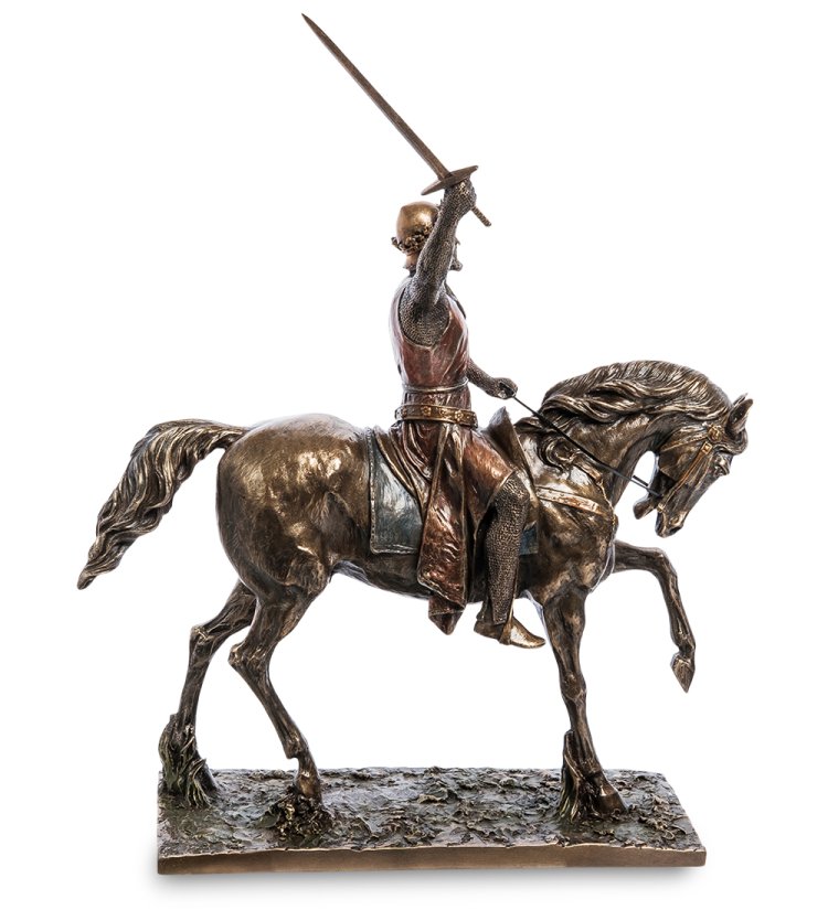 Статуэтка Ричард Львиное Сердце на коне Veronese WS-952, вид профиль