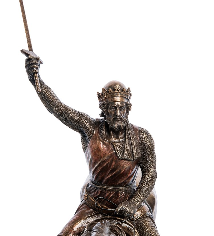 Статуэтка Ричард Львиное Сердце на коне Veronese WS-952, портретный вид