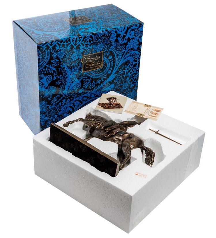 Статуэтка Ричард Львиное Сердце на коне Veronese WS-952, упаковочный вид