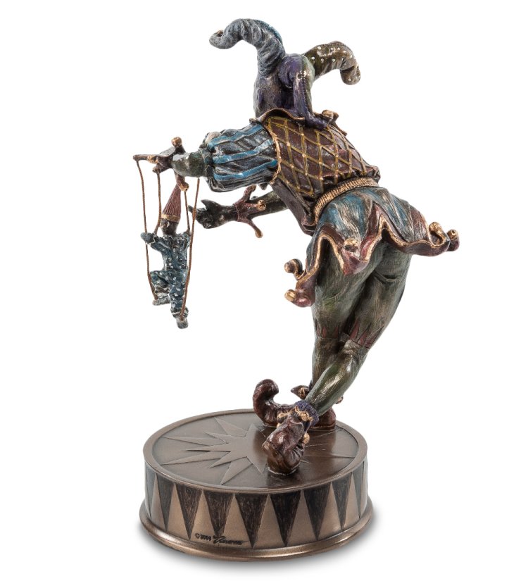 Статуэтка Шут-кукловод Veronese WS-627, оборотная сторона