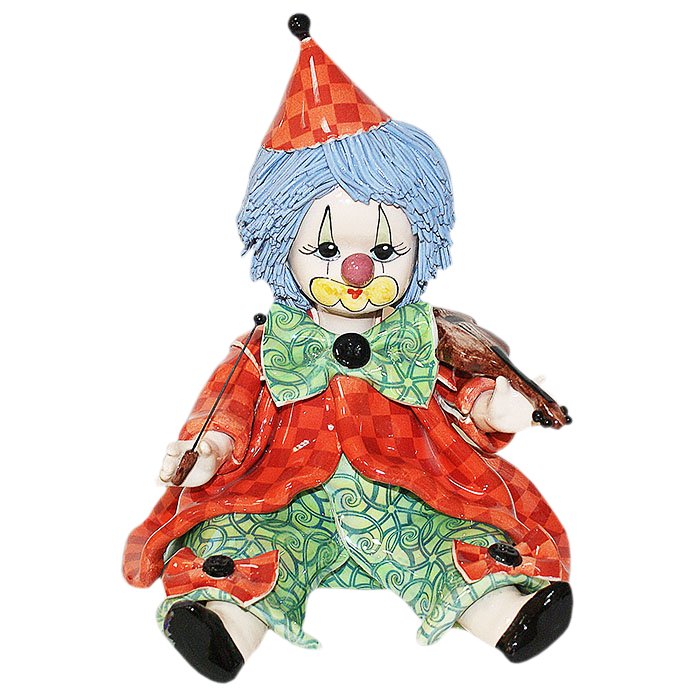 Фарфоровая статуэтка Клоун со скрипкой